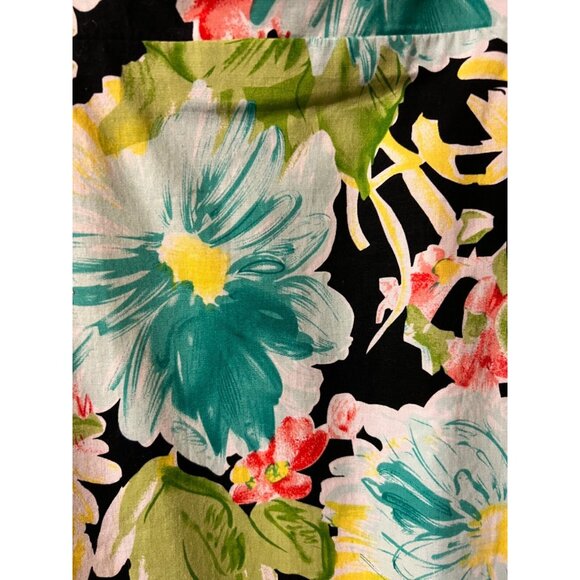 Suzi Chin Dress 12 Multicolor Vibrant Floral Stretch Cotton Sleeveless Summer - Picture 4 of 6